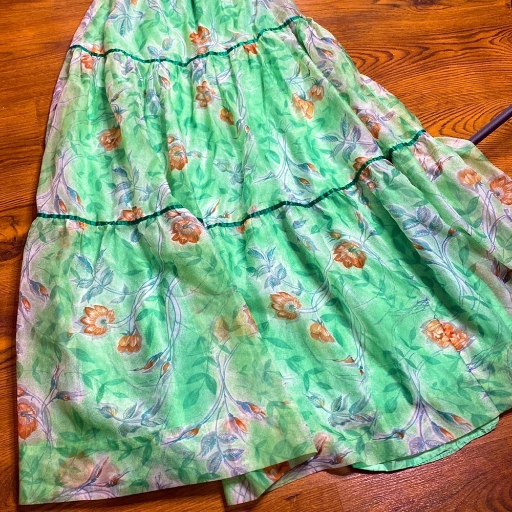 🌹 Miss Renfrew by Holt Renfrew 🌹 Vintage Off Shoulder Floral Chiffon Gown - Picture 9 of 16